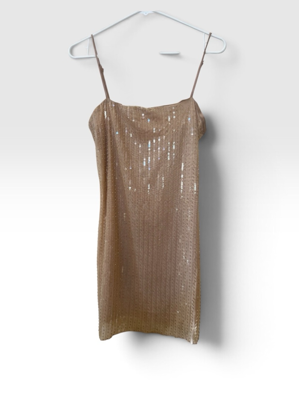 Sequin Slip Dress - Gold